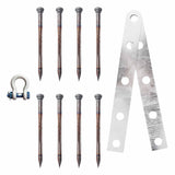 Bodenerdanker Set mit 8 Erdnägeln Typ 050 25x800mm
