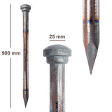 Erdnagel mit 25mm Durchmesser und Länge 900mm