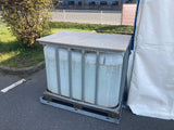 Abdeckhaube aus Planenstoff für Wassertanks, IBCs
