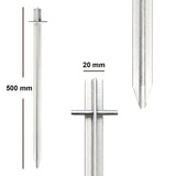 Ancre en T 25 x 25 x 3 mm